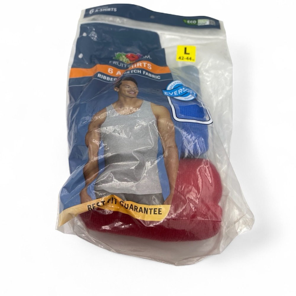 Fruit of the loom Men's tank tops-Large 2 pcs only